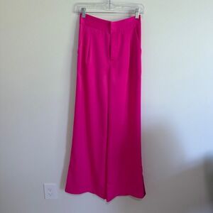 Crosby by Mollie Burch Cora Trouser Mollie Pink Wide Leg Side Stripe XS NWT